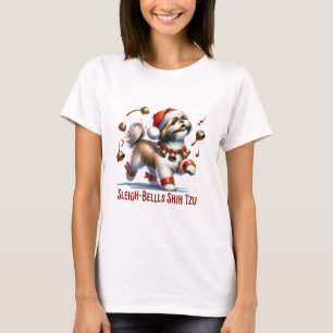 Sleigh Bells Shih Tzu  T-Shirt