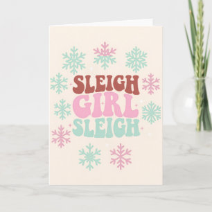 Sleigh Girl Sleigh Holiday Card