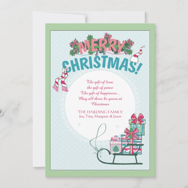 Sleigh of Presents Holiday Card (Front)
