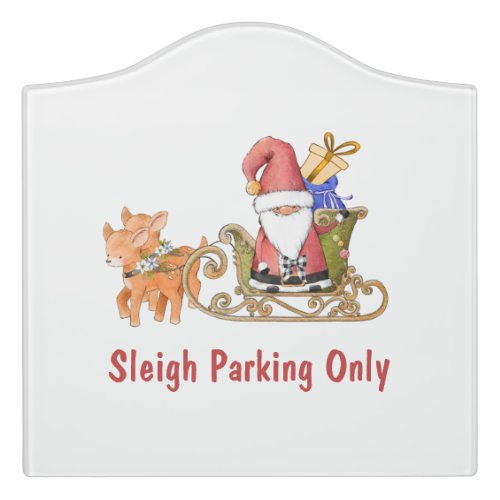 Sleigh Parking Only Customizable Yard Sign