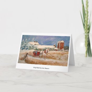 Sleigh Ride Holiday Card by lmountz1935 at Zazzle