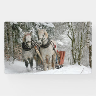 Sleigh Ride in the Snowy Forest Banner