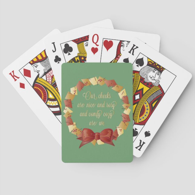 Sleigh Ride Lyrics Design Poker Cards (Back)
