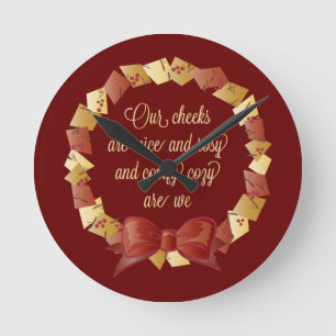 Sleigh Ride Lyrics Design Round Clock