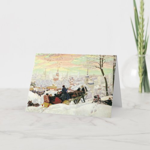 Sleigh Ride Painting Greeting Card