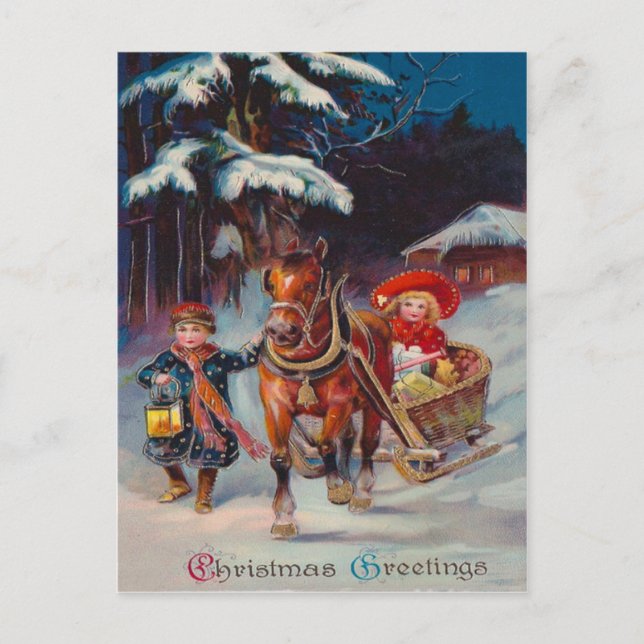Sleigh Ride Postcard (Front)