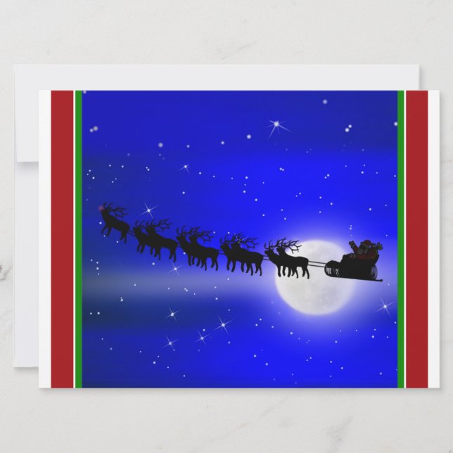 Sleigh Ride Silhouette Invitation (Front)
