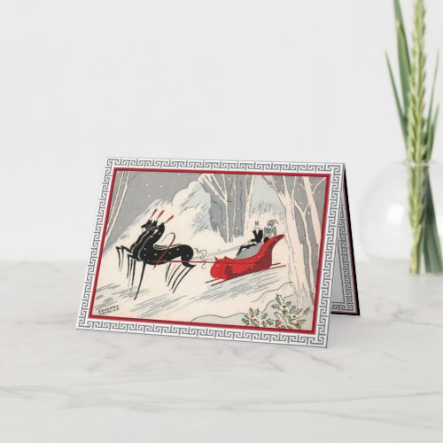 Sleigh Ride Sophisticates Holiday Card