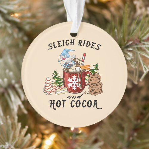 Sleigh Rides and Hot Cocoa Ornament