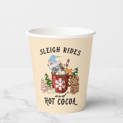 Sleigh Rides and Hot Cocoa Paper Cups