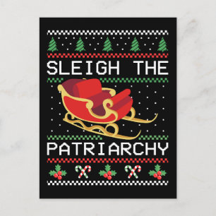Sleigh The Patriarchy I Holiday Postcard
