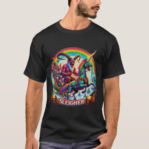 Sleigher Krampus Unicorn Demon Horror Christmas Go T-Shirt