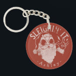 Sleighin It Funny Santa Sleigh Christmas Keychain<br><div class="desc">Get ready to "Sleighin' It" this holiday season with a Funny Santa-themed keychain! Spread Christmas cheer with humor and puns that are sure to make everyone jolly. It's a great Christmas gift idea for the entire family and friends,  guaranteed to bring laughter and fun to your winter festivities.</div>
