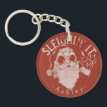 Sleighin It Funny Santa Sleigh Christmas Keychain<br><div class="desc">Get ready to "Sleighin' It" this holiday season with a Funny Santa-themed keychain! Spread Christmas cheer with humor and puns that are sure to make everyone jolly. It's a great Christmas gift idea for the entire family and friends,  guaranteed to bring laughter and fun to your winter festivities.</div>