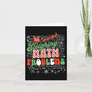 Sleighing Math Problem Math Teacher Christmas  Card