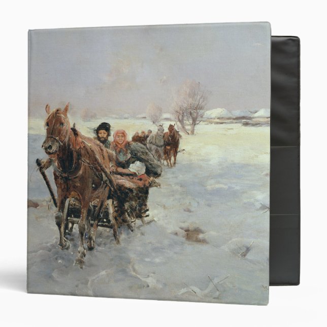 Sleighs in a Winter Landscape Binder (Front/Inside)