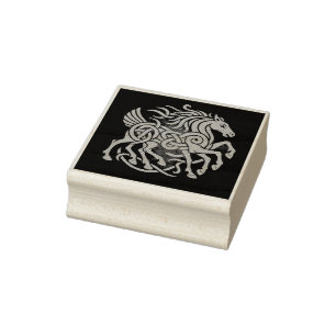 Sleipnir Eight-Legged Horse Norse Mythology Design Rubber Stamp