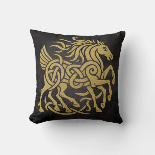 Sleipnir Eight-Legged Horse Norse Mythology Design Throw Pillow