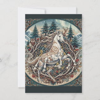 Sleipnir Woodland Myth Art Flat Thank You Card