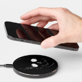 Sleleton Face with Glowing Eyes on a Wireless Charger (Hand)