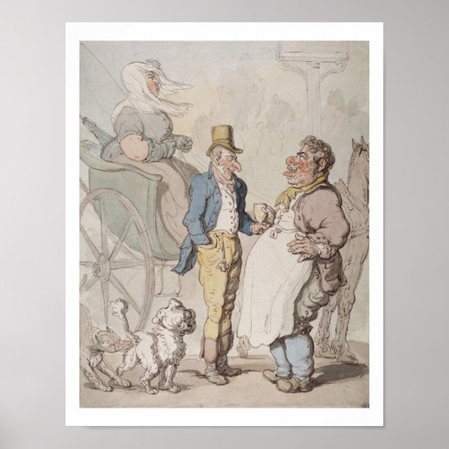 Slender Billy, Travellers taking refreshment (w/c Poster (Front)