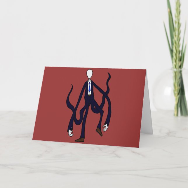 Slender Man - Book of Monsters Halloween Card (Front)