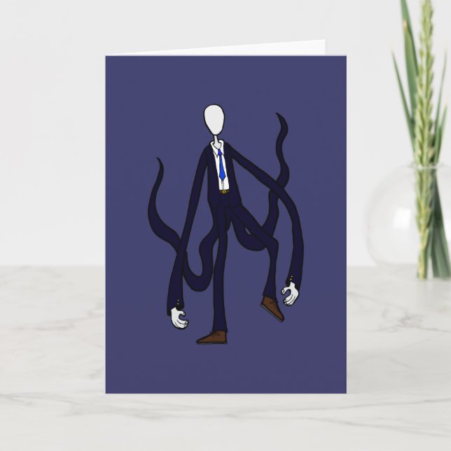 Slender Man - Book of Monsters Halloween Card (Front)