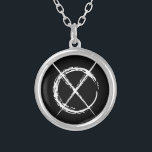 Slender Man Silver Plated Necklace<br><div class="desc">Slender Man (a.k.a Slenderman) is a mythical creature often depicted as a tall, thin figure wearing a black suit and a blank face. According to the legend, he can stretch or shorten his arms at will and has tentacle-like appendages protruding from his back. Depending on the interpretations of the myth,...</div>