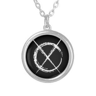 Slender Man Silver Plated Necklace