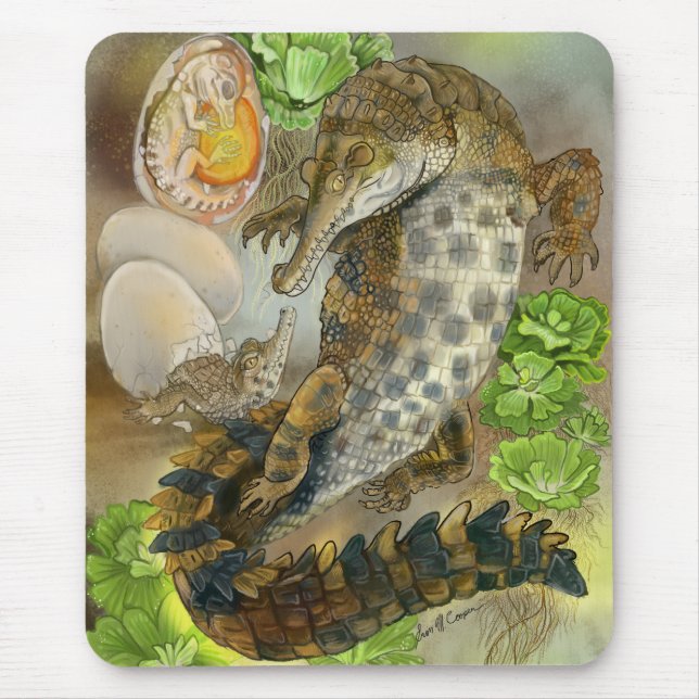 Slender Snouted Crocodile Mouse Pad (Front)