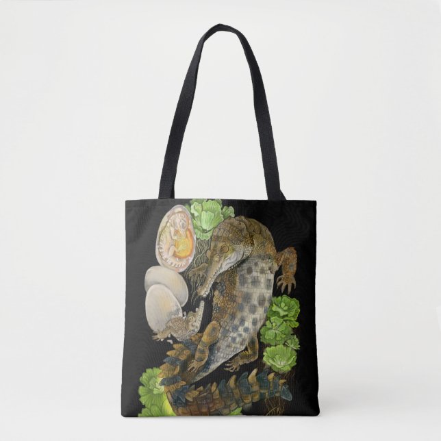 Slender Snouted Crocodile Tote Bag (Front)