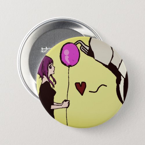 Slenderman Love Cute Pinback Button