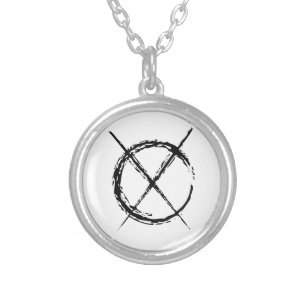 Slenderman Silver Plated Necklace