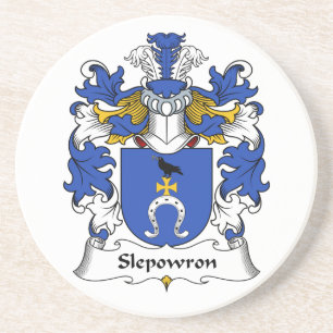 Slepowron Family Crest Drink Coaster