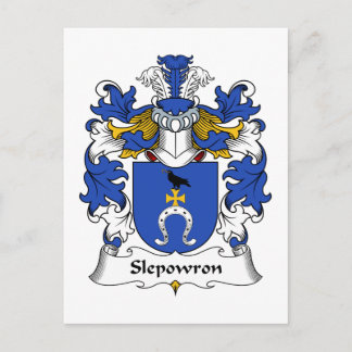Slepowron Family Crest Postcard
