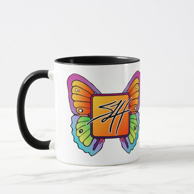 SLH with Butterfly Wings Logo Mug (Left)