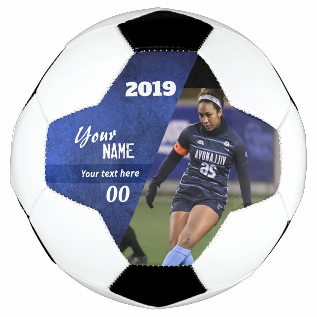 Slice Custom Soccer Ball Blue (Front)