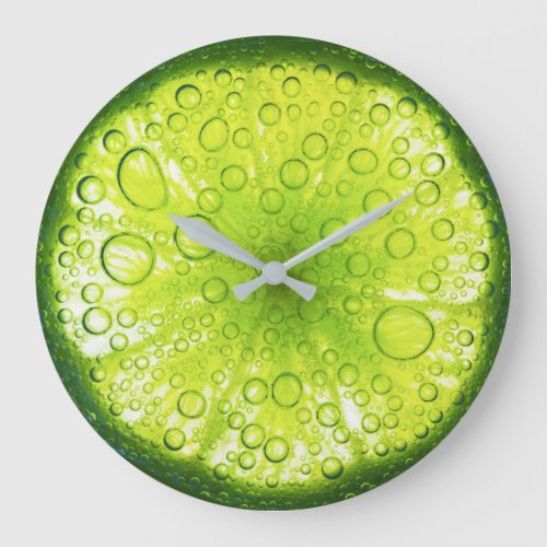 Slice Juicy Lime Round Wall Clock