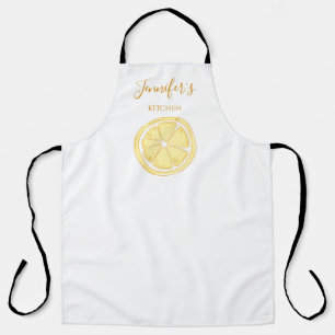 Slice Lemon Themed Kitchen Apron