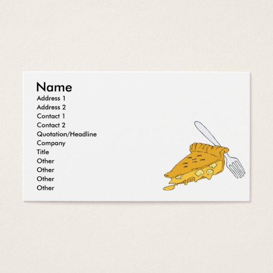 slice of apple pie business card