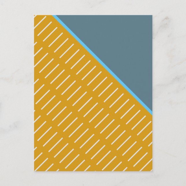 Slice of Blue-Gray Abstract Design Postcard (Front)