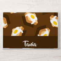 Slice of bread with egg pattern HP laptop skin