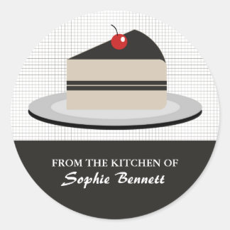 Slice of Cake Classic Round Sticker