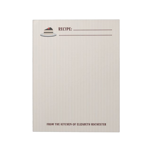 Slice of Cake Notepad (Rotated)