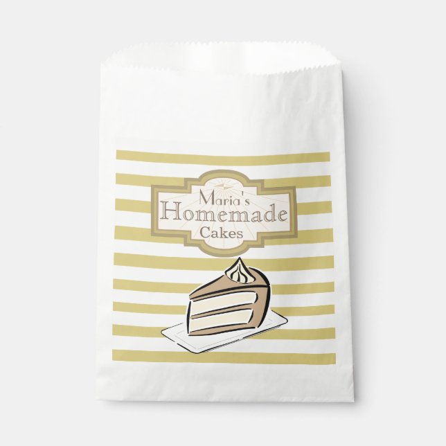 Slice of Cake Personalised Favor Bag (Front)