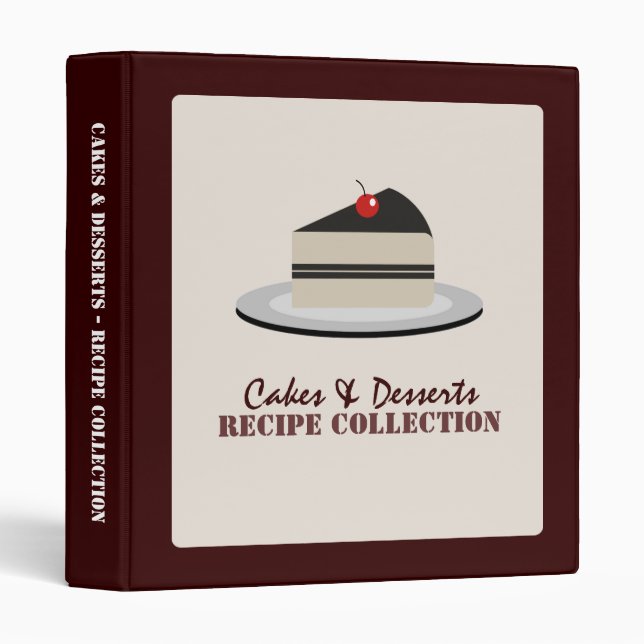 Slice of Cake - Recipes Binder (Front/Spine)
