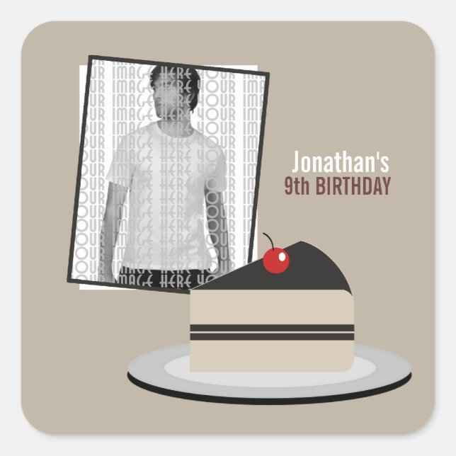 Slice of Cake Square Sticker (Front)