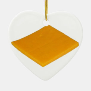 Slice of Cheese Ceramic Ornament