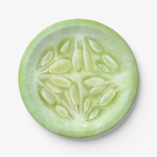 Slice of cucumber paper plates