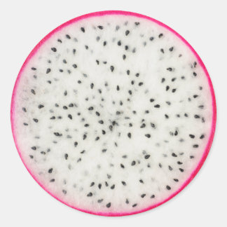 Slice of dragon fruit classic round sticker